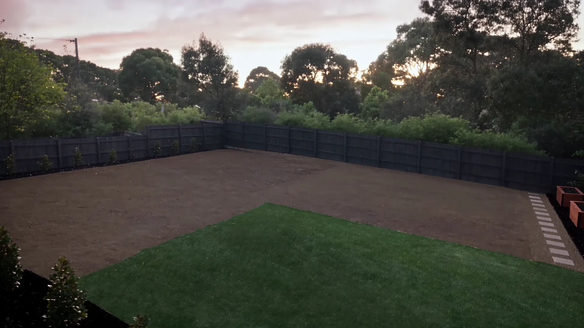 Prepared building lot